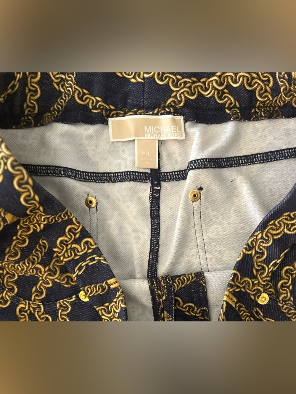 Michael Kors Stretch Chain Glitz Leggings - Picture 6 of 8